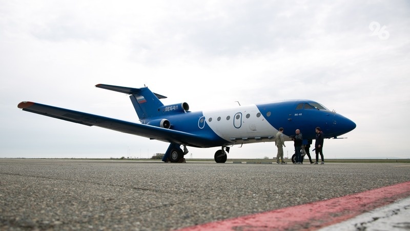    Лаборатория Росгидромета располагается на борту Як-40 и выше 5–8 км не поднимается Фото: Валерия Алтухова / / ИА «Победа26»