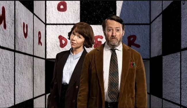 Анна Максвелл и Дэвид Митчелл в сериале "Людвиг" 2024 года