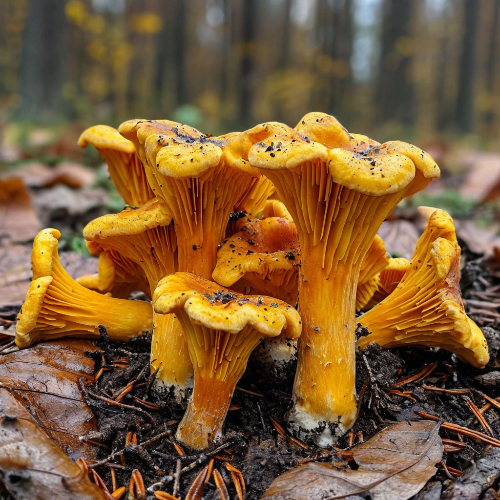 Лисички редко растут поодиночке, обычно они образуют группы, поэтому их довольно удобно собирать.