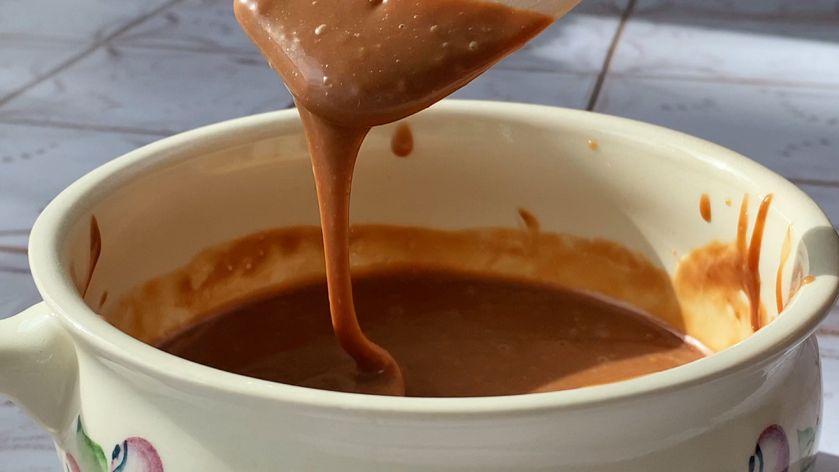 Должна получится однородная масса.