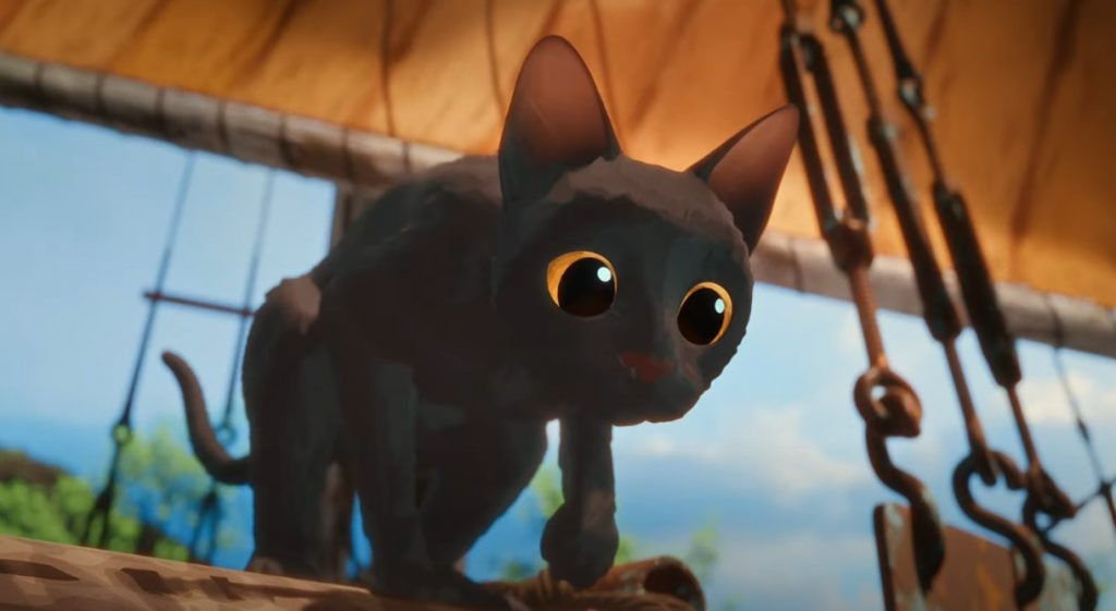 Черныш любуется рыбками