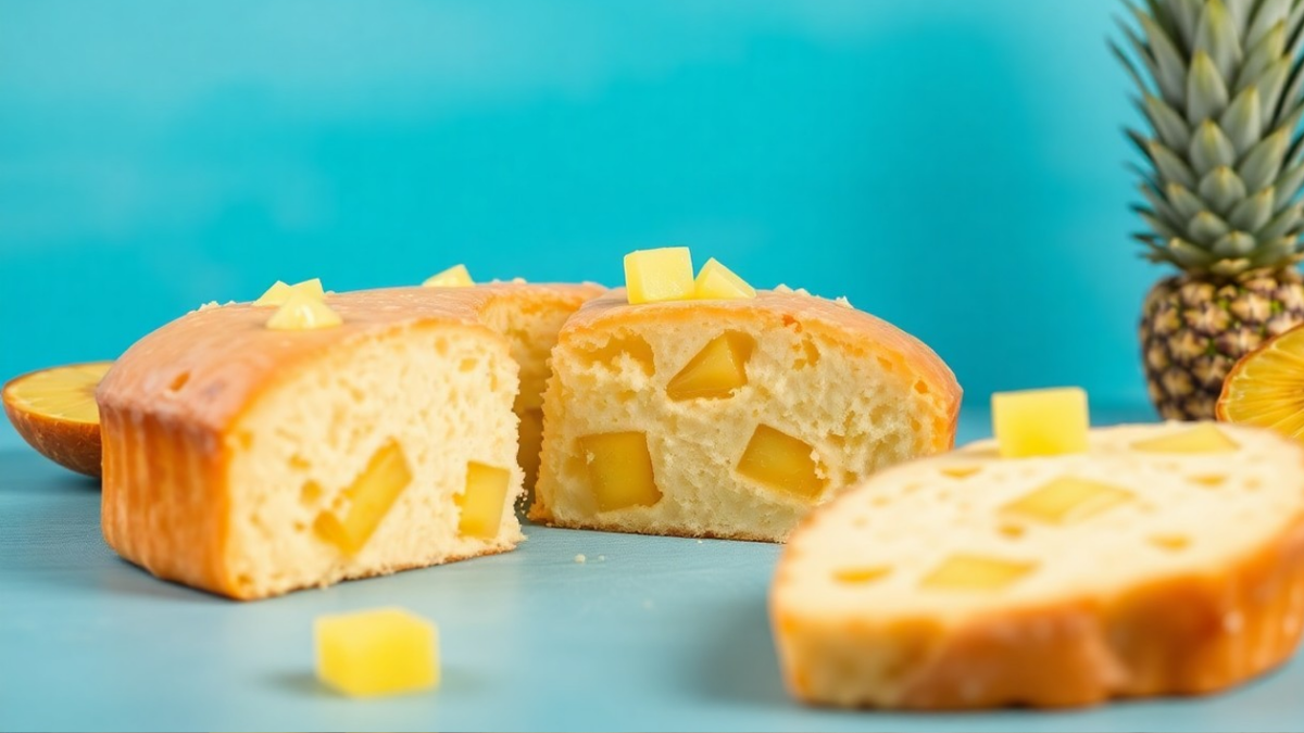 Ананасовый быстрый пирог: тропическое лакомство в каждом ломтике