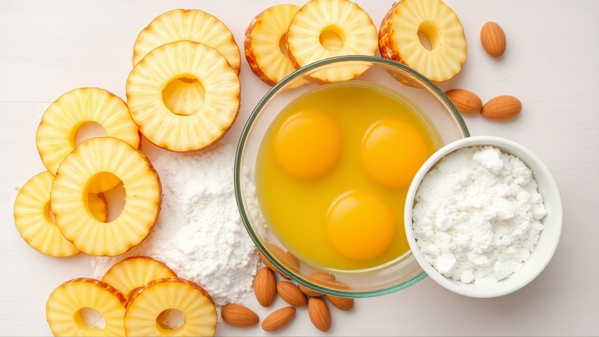 Ингредиенты, которые вам понадобятся для приготовления ананасового пирога