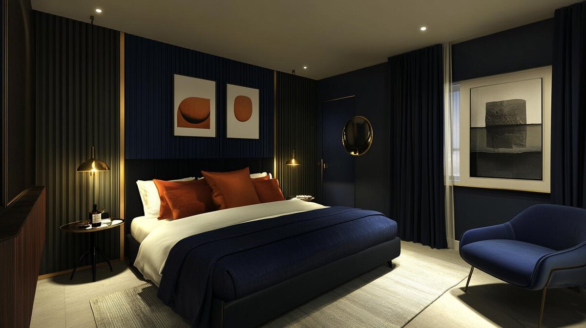 2. Глубокий небесный синий: стиль и глубина