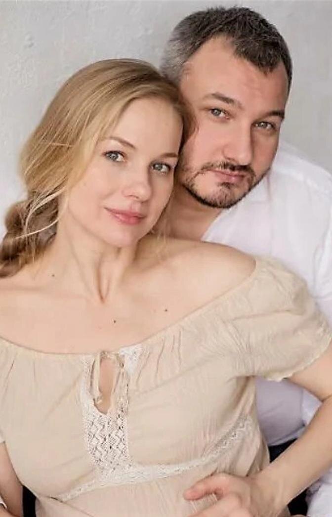 Елена Аросьева с мужем