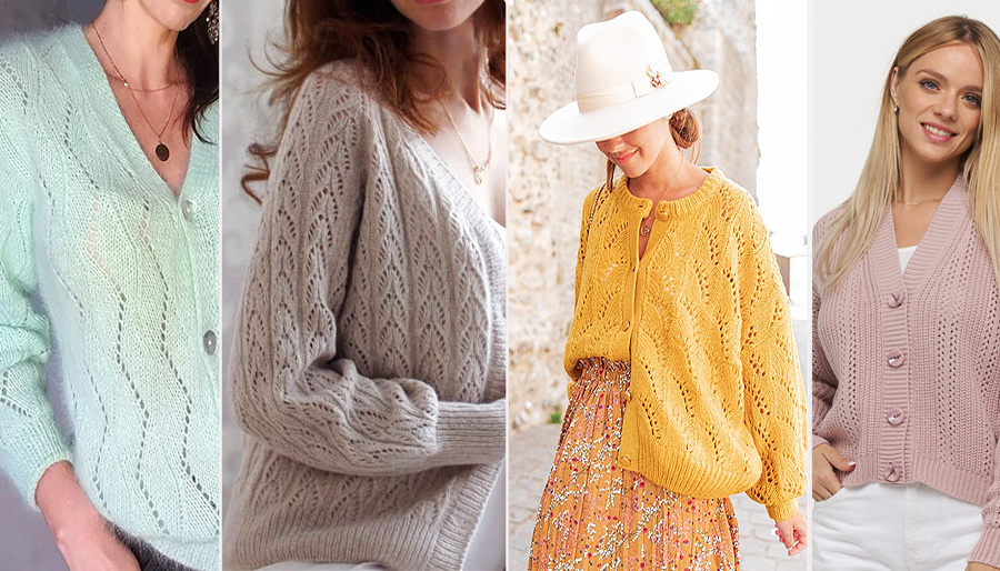 Ажурные кардиганы