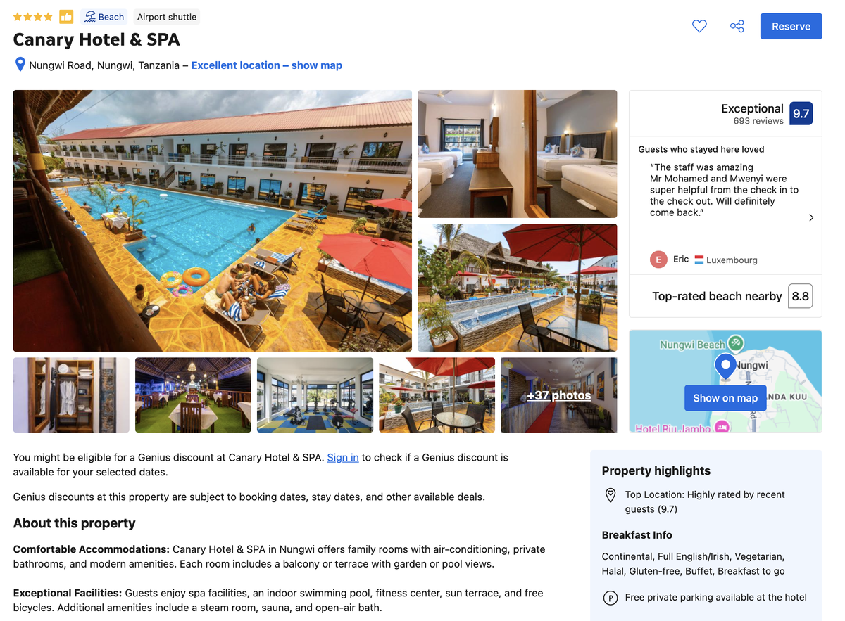 Вот страничка этого отеля