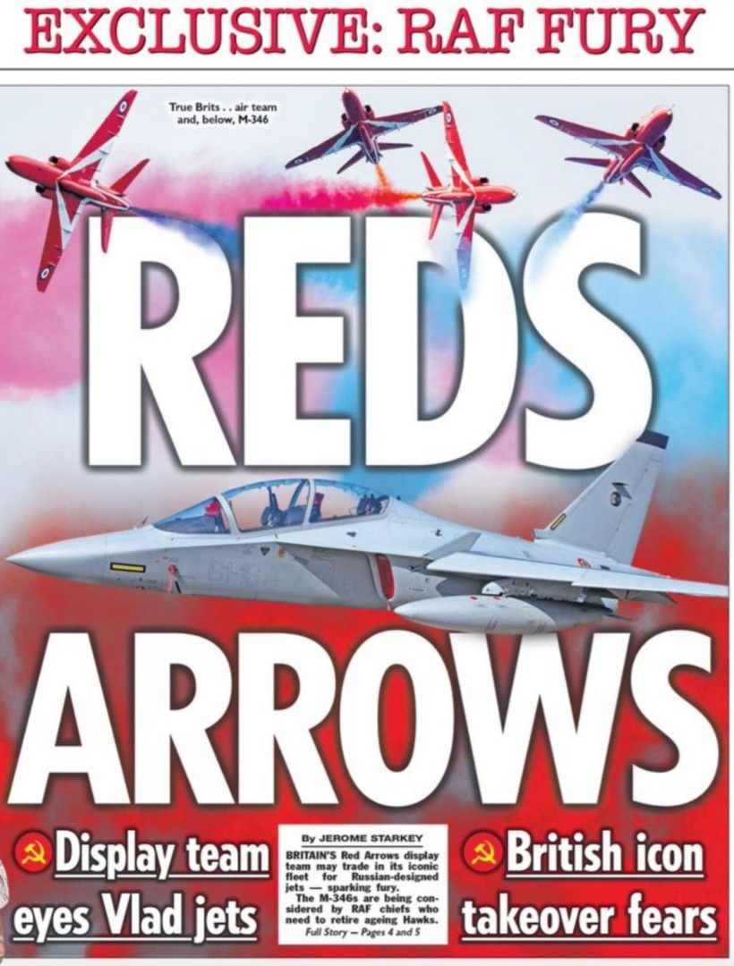    The Sun в ужасе: «любимые самолёты Путина» будут представлять Британию