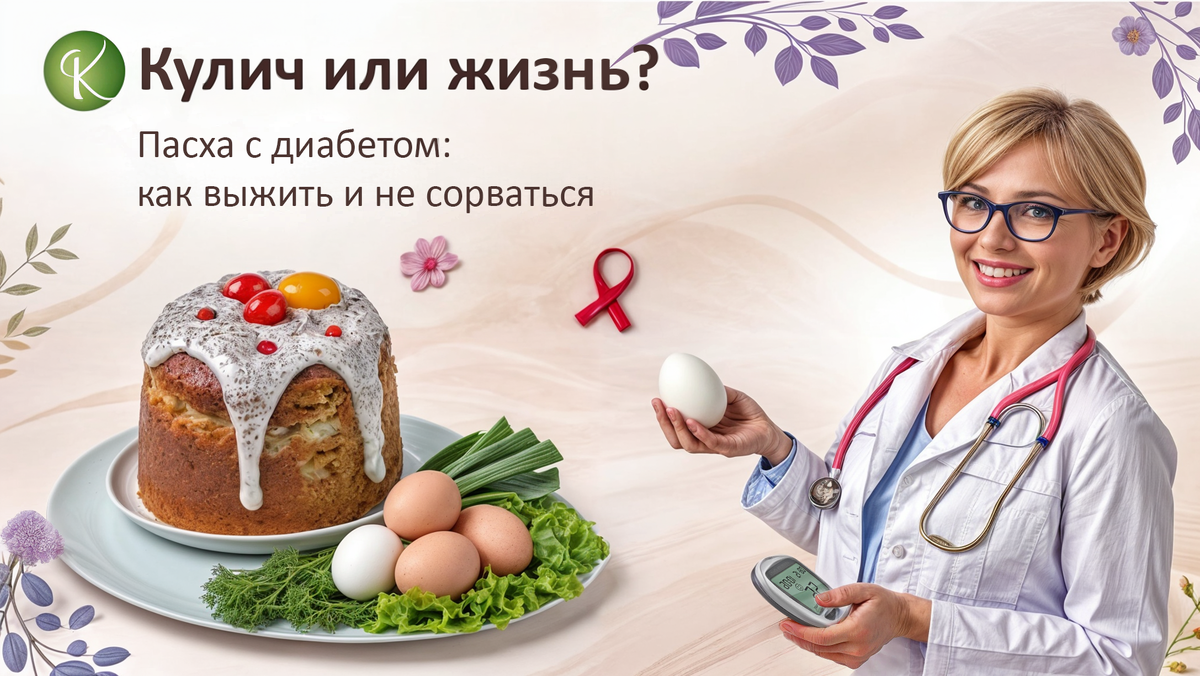 Кулич или жизнь: как диабетику пережить Пасху и наслаждаться праздником без сахара и инфаркта