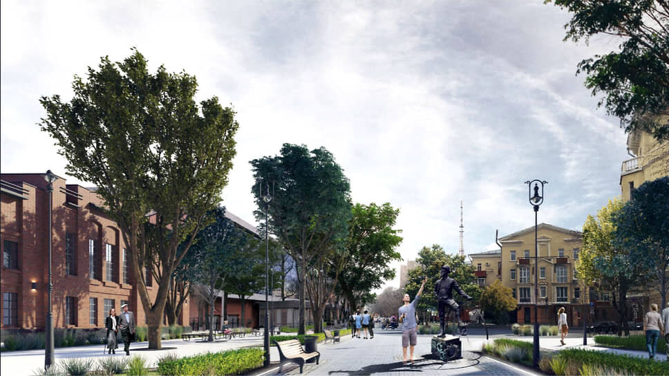 Проект бульвара на улице Карла Маркса в Воронеже.📷Фото: Городская администрация Воронежа / пресс-служба