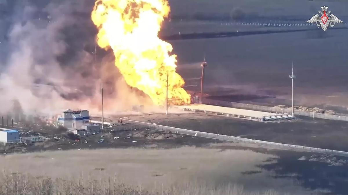     Газоизмерительная станция «Суджа» после удара ВСУ / Минобороны РФ