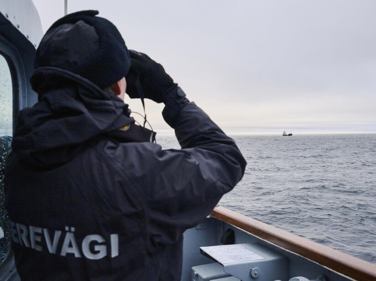    Эстонский военный корабль в Балтийском море выполняет задачи в рамках усиленного патрулирования НАТО© AP Photo / Hendrik Osula