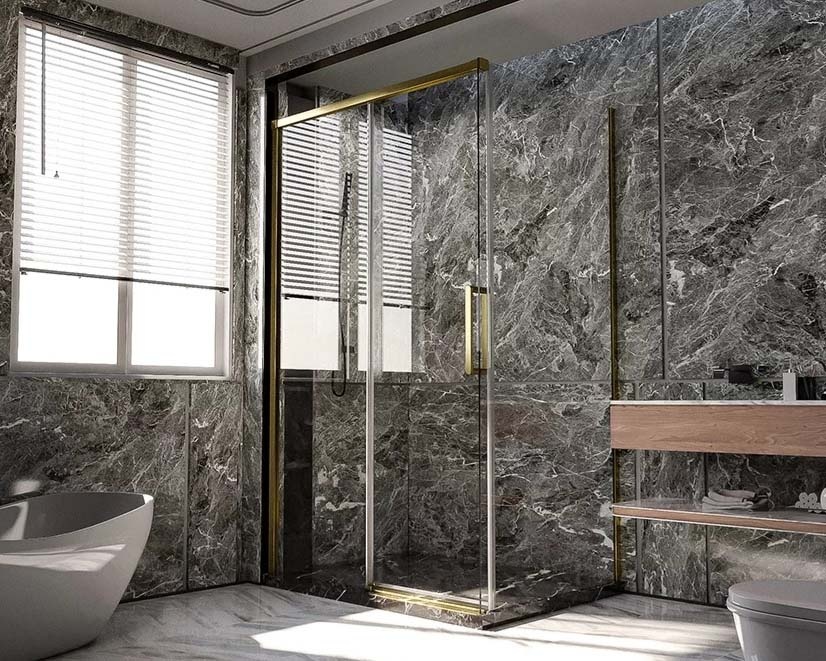 Душевое ограждение без поддона Veconi SP40-G-90-01-C4, 120х90 см на сайте дождь-сантехника.рф