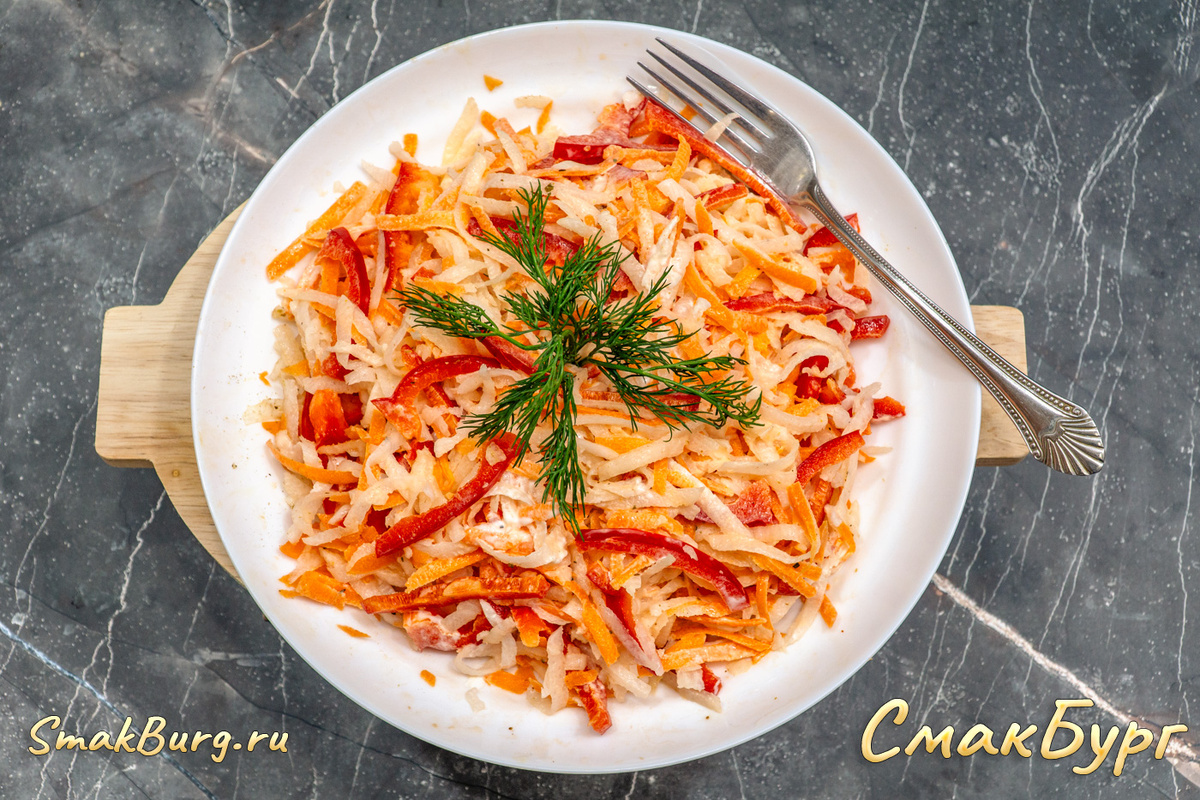 Яркая, простая и очень полезная закуска на каждый день для всей семьи