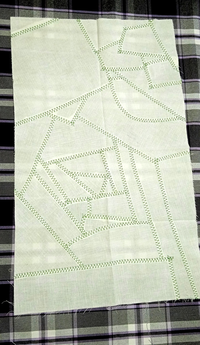 Лоскутная заготовка, которую буду расшивать. 