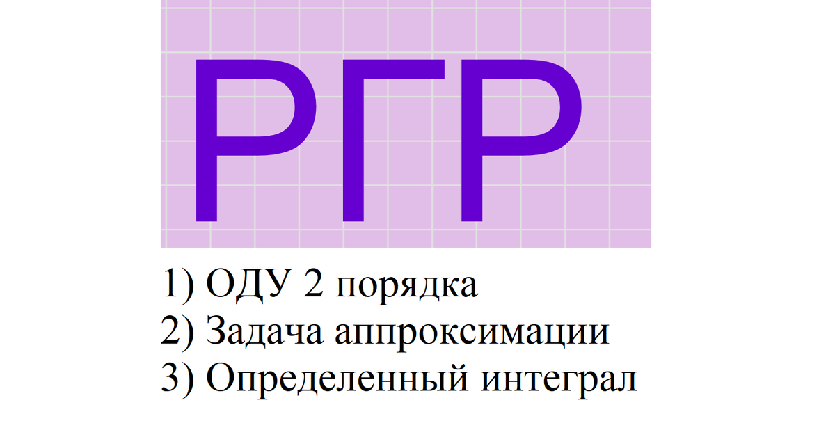 Расчетно-графическая работа РГР по информатике (Основы численных методов)