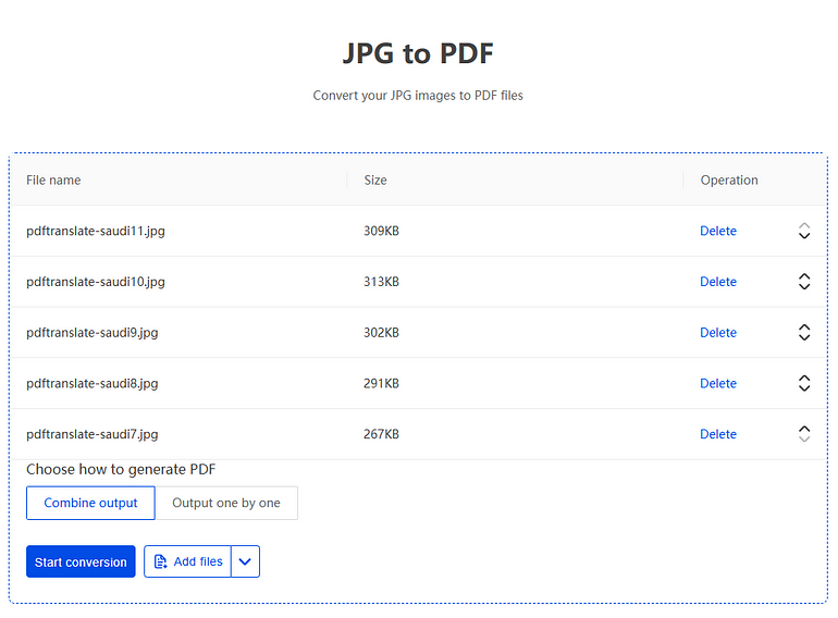 Пакетная обработка файлов JPG в PDF