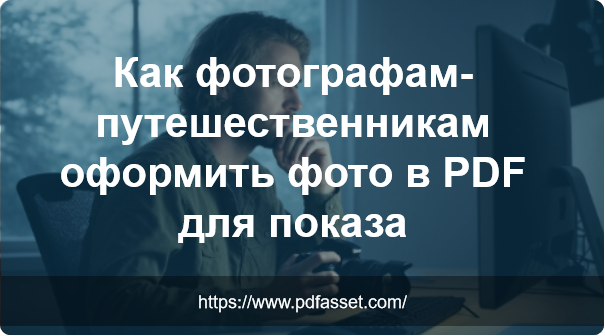 Как фотографам-путешественникам оформить фото в PDF для показа