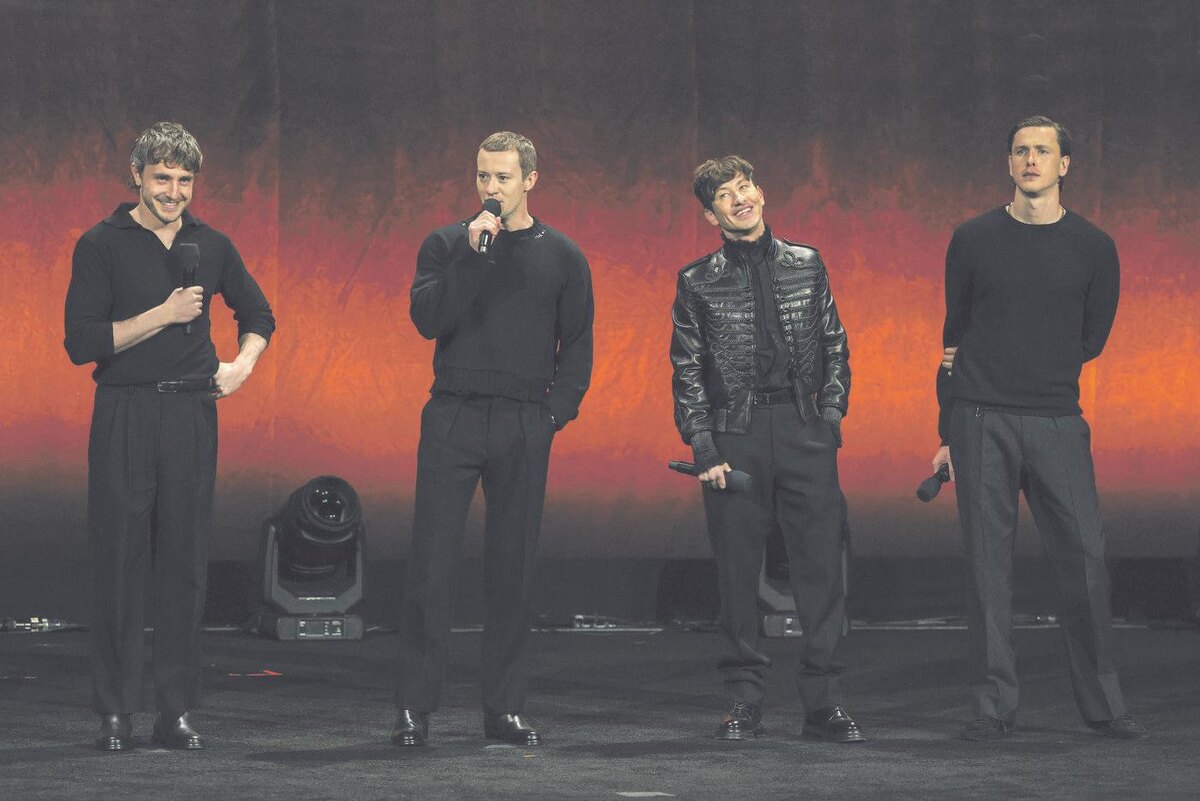 Исполнители главных ролей: Пол Мескал, Джозеф Куинн, Барри Кеоган и Харрис Дикинсон во время презентации в Лас-Вегасе. @Metro