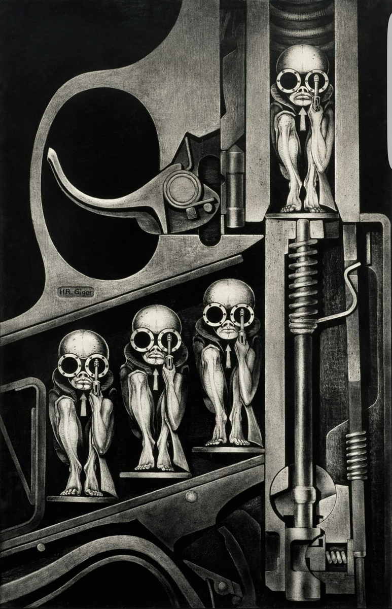 «Машина рождения» Ганс Рудольф Гигер, 1967, Музей Гигера, Грюйер