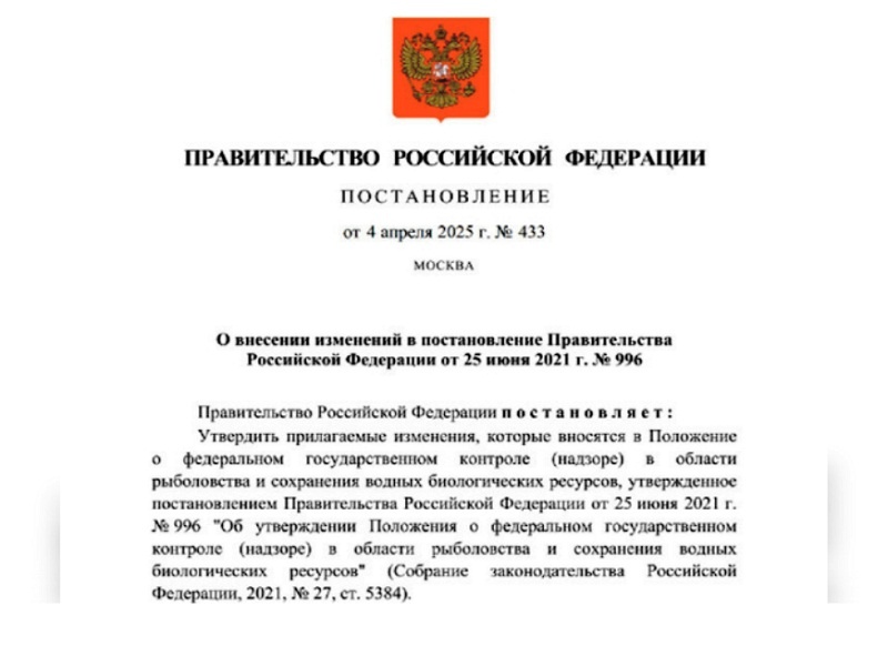 Постановление Правительства РФ о постоянном рейде