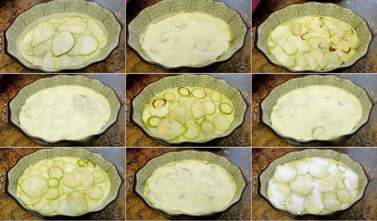 Процесс "сборки" пирога