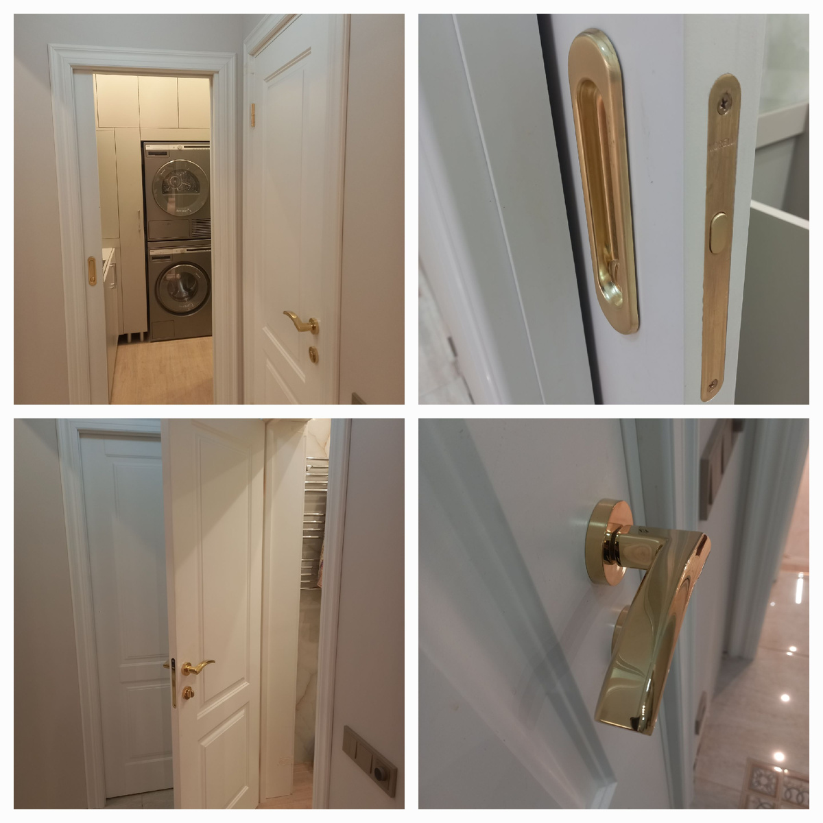 Классическая дверная ручка против скрытой врезной.                                   (Фото автора статьи)       