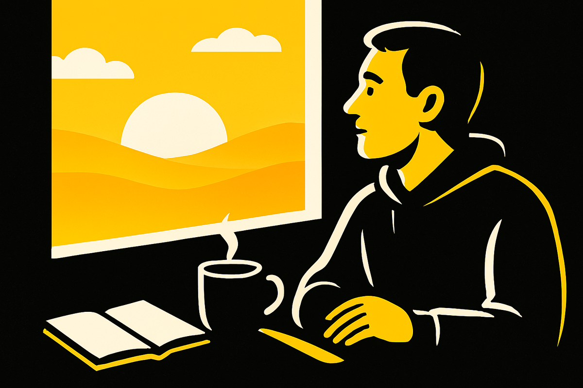 Иногда развитие — это не шаг вперёд, а пауза. Момент, когда ты просто смотришь в окно и позволяешь себе быть. Без гонки. Без «надо».