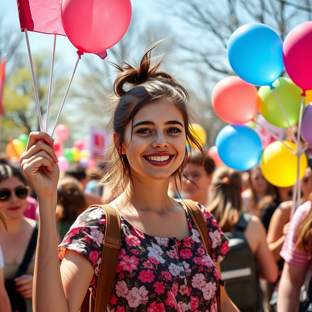 Марфуша на демонстрации