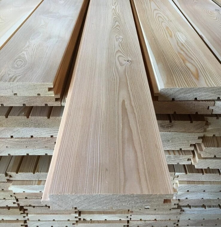 Шпунтованная доска из лиственницы. Толщина 45 мм