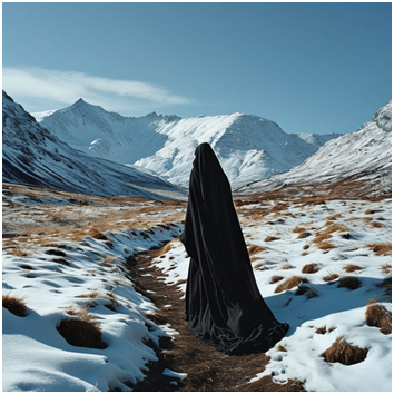 Сгенерировано ИИ- неприкаяная Душа бродит по Миру.