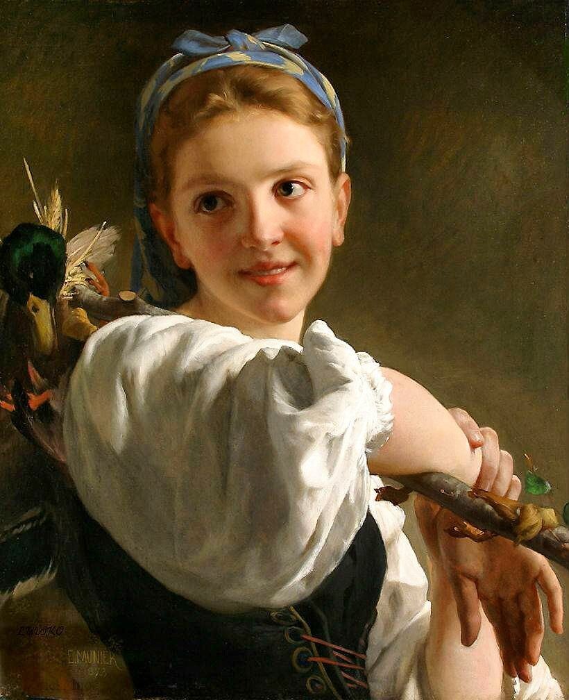 Эмиль Мунье: Возвращение с рынка, 1873 Холст, масло