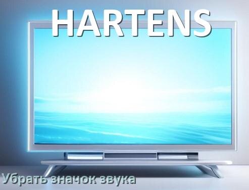 
Как в телевизоре HARTENS убрать значок без звука