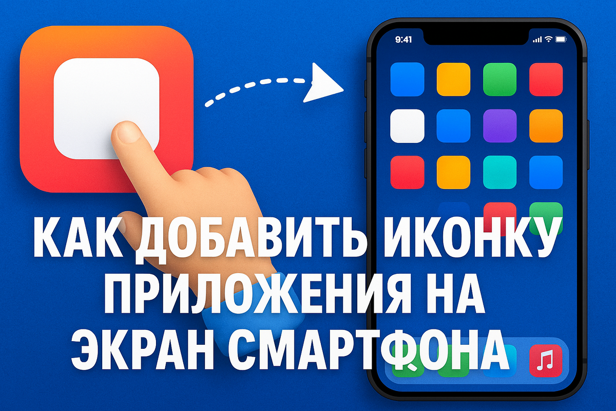 Как добавить иконку приложения на экран смартфона