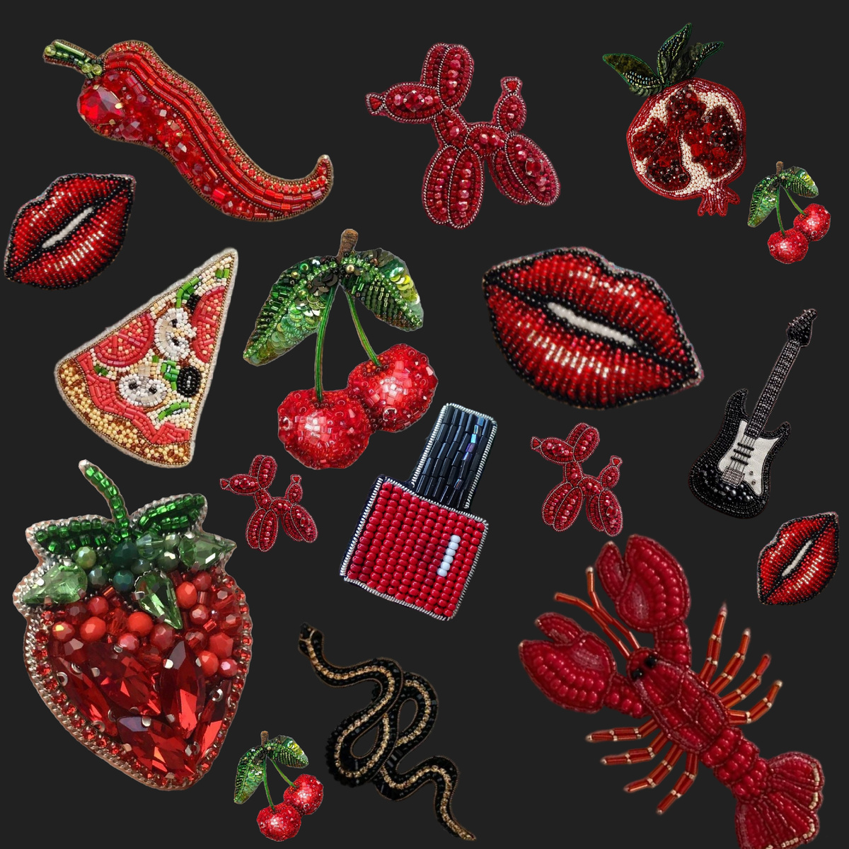 Броши из бисера