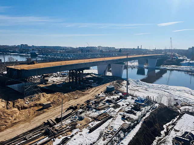Западный мост в Твери достроят в 2026 году. Общие затраты превысят 20 млрд рублей