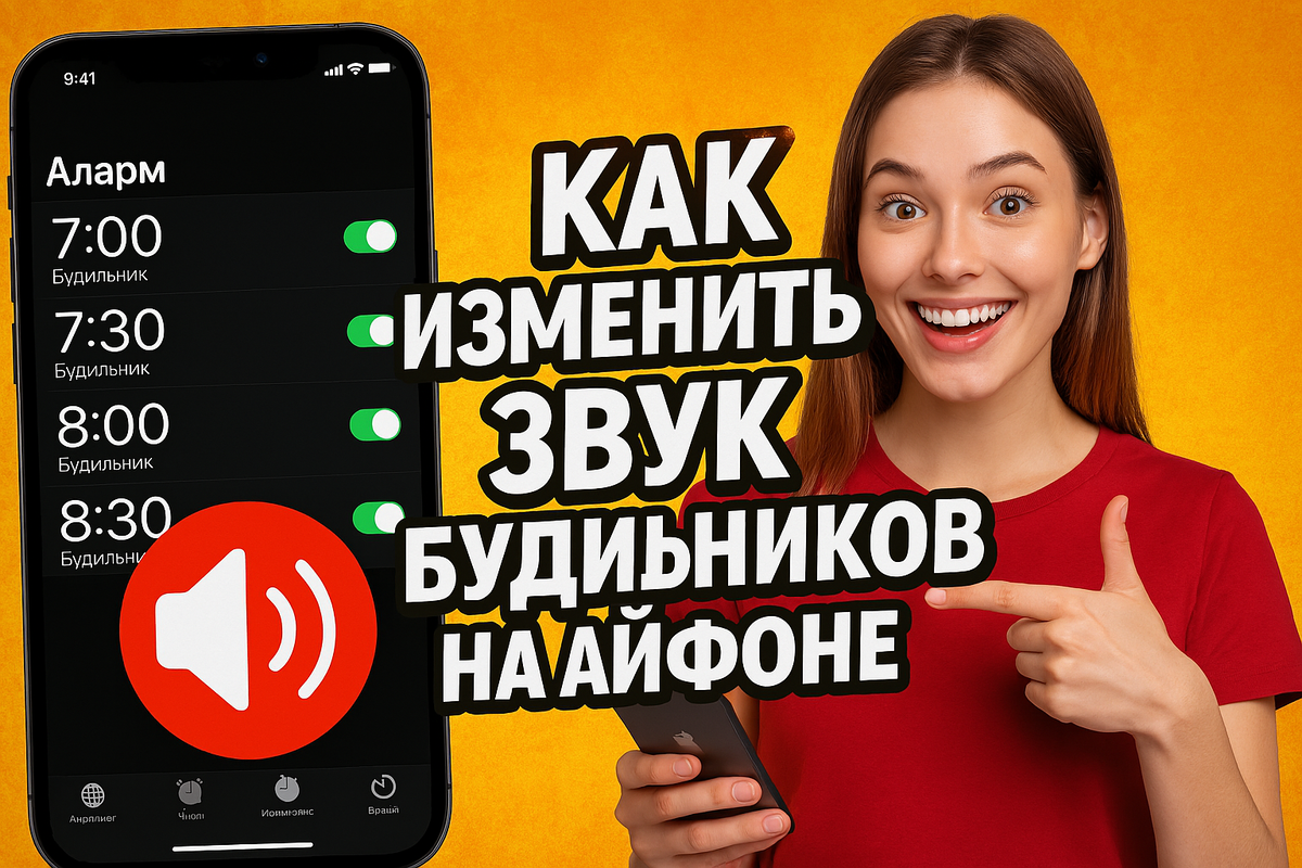 Как изменить звук всех будильников на Iphone