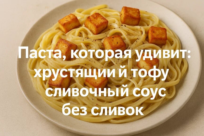 паста с хрустящим тофу