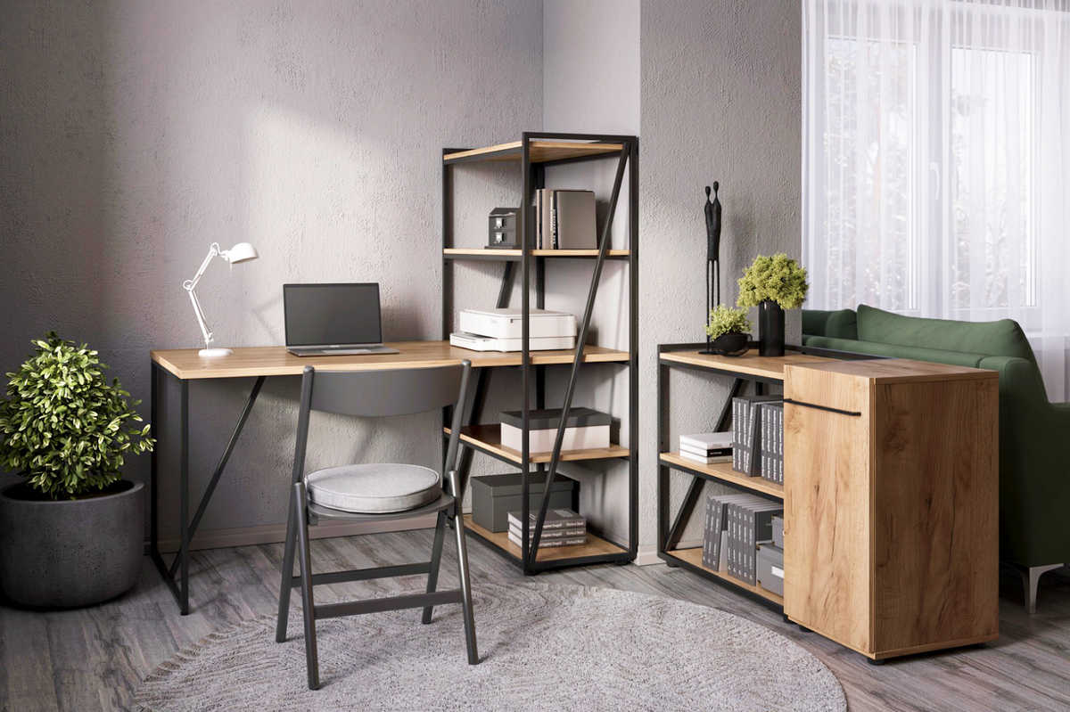 Используйте стеллажи и шкафы для зонирования пространства: например, чтобы разграничить в гостиной зону отдыха и рабочую.