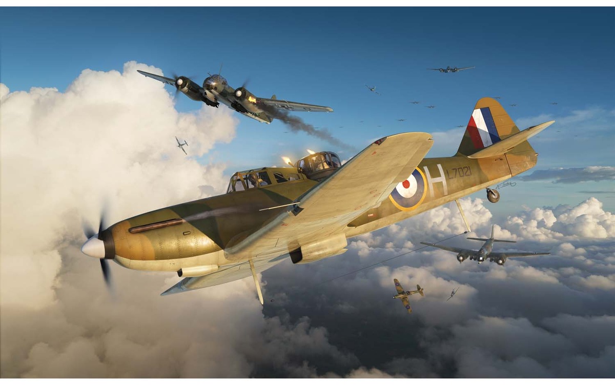 один из воздушных боев Boulton Paul "Defiant"