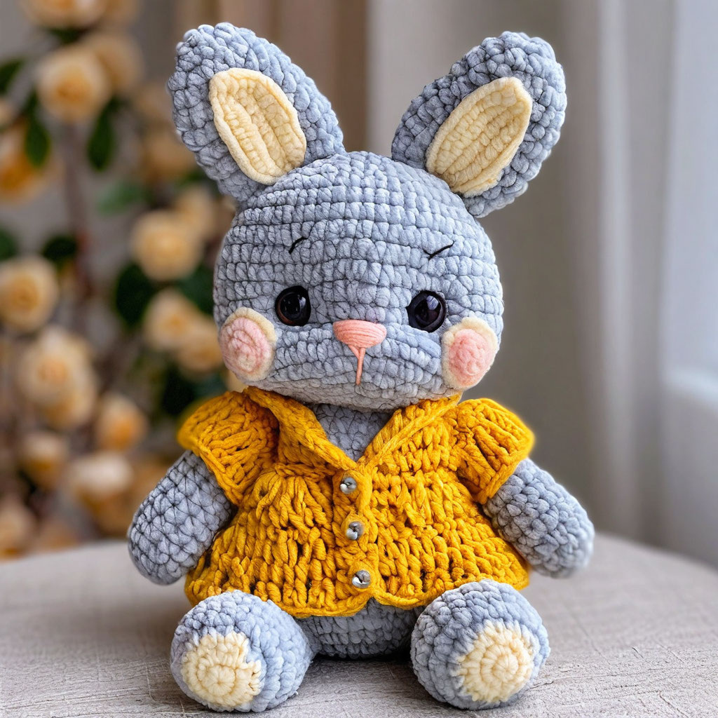 Пример Амигуруми из плюшевой пряжи