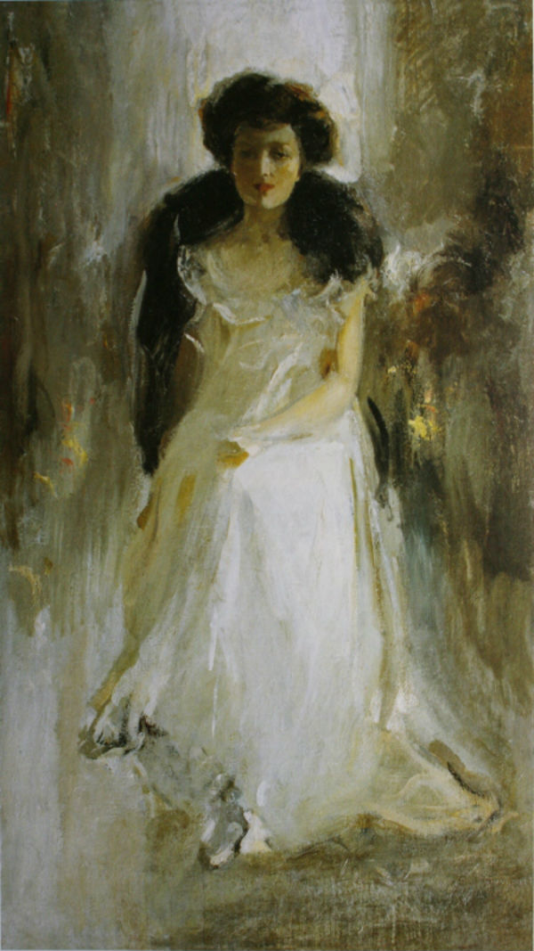 Михаил Фёдорович Шемякин - Дама в светлом. Портрет А. И. Егоровой - 1908



