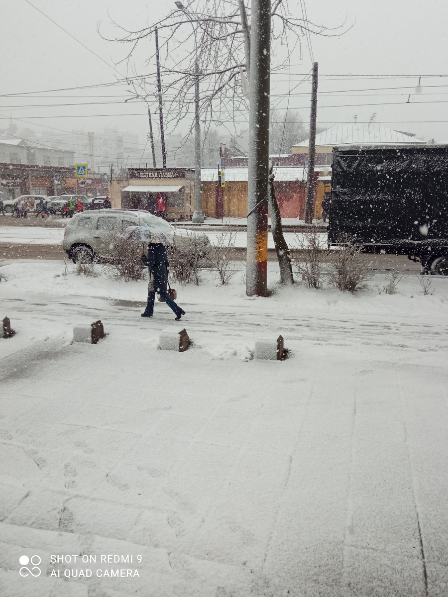 Снегопад. Фото автора. 