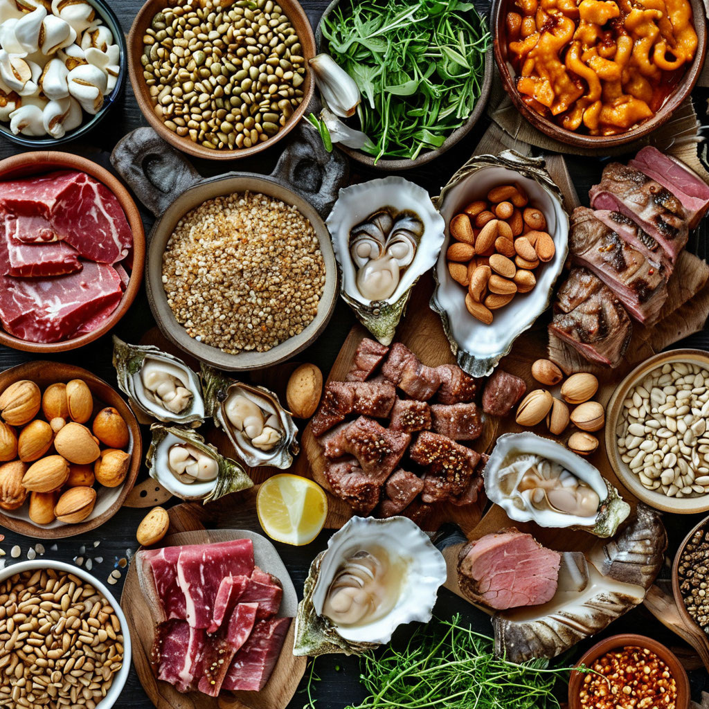 Продукты, богатые цинком.