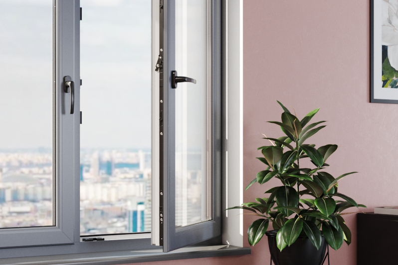 Для эстетики вы также можете заказать черную фурнитуру Kaleva. Она поможет создать эффектный и необычный облик ваших окон