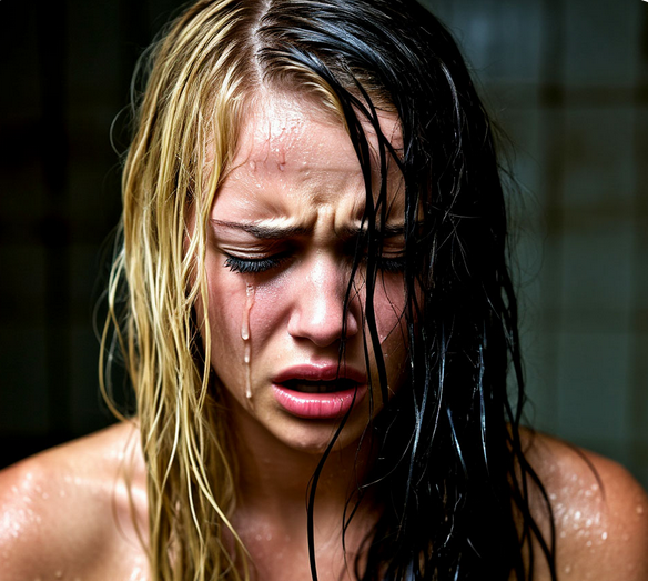 Девушка плачет