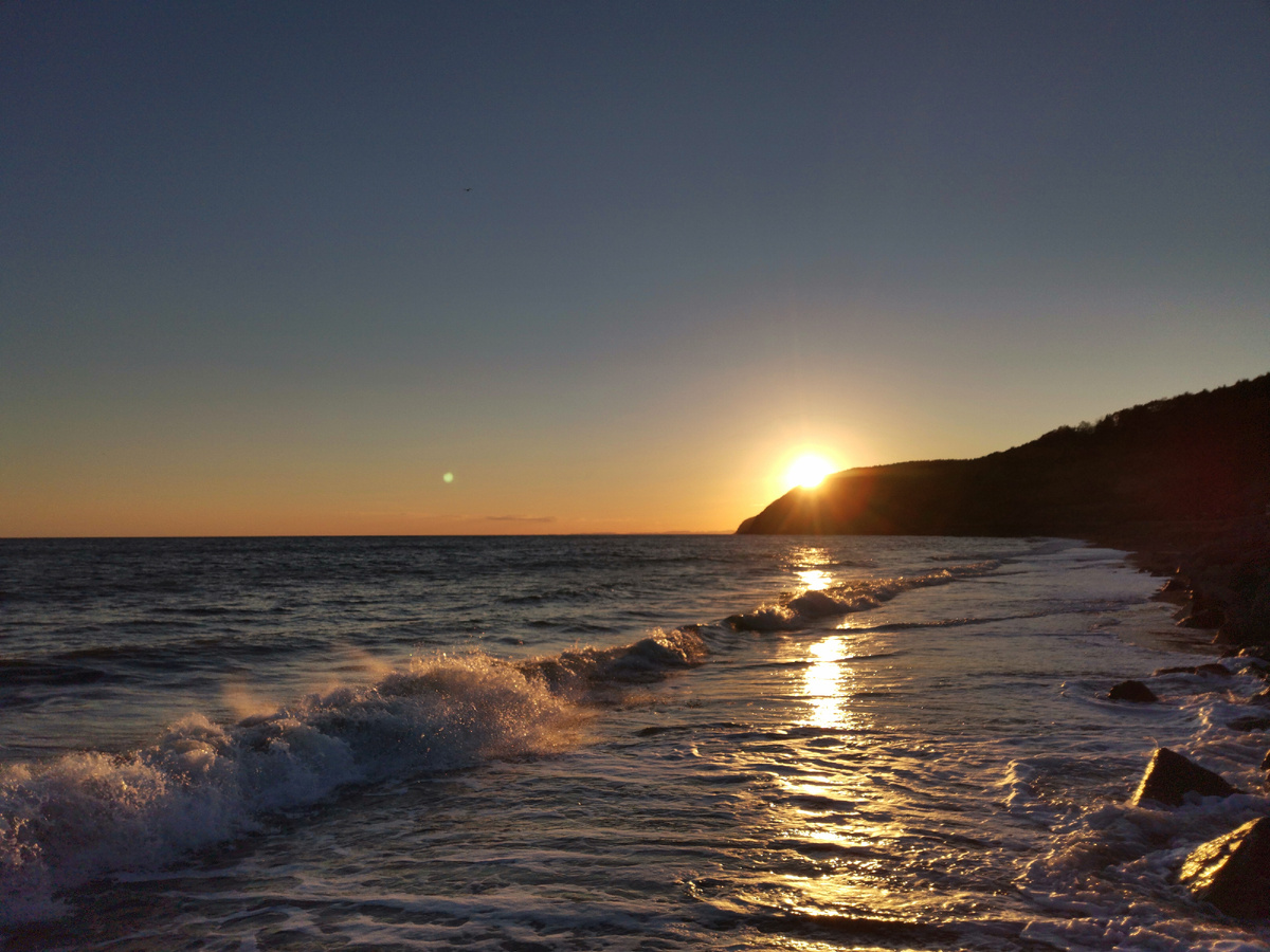 Побережье неподалеку от завода