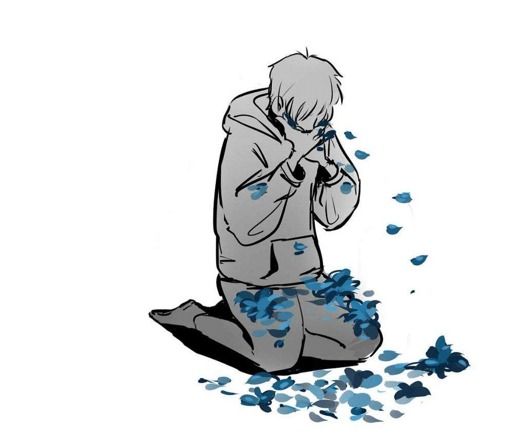 Пример наброска Ханахаки с просторов Интернета