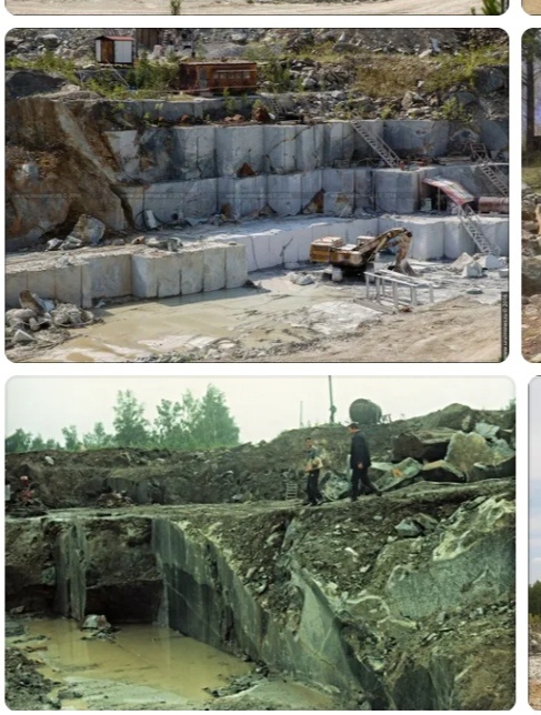 Открытые месторождения серпентинитов. Фото из интернета. 