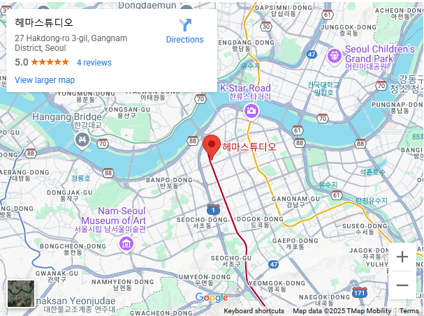 Студия звукозаписи на карте Сеула